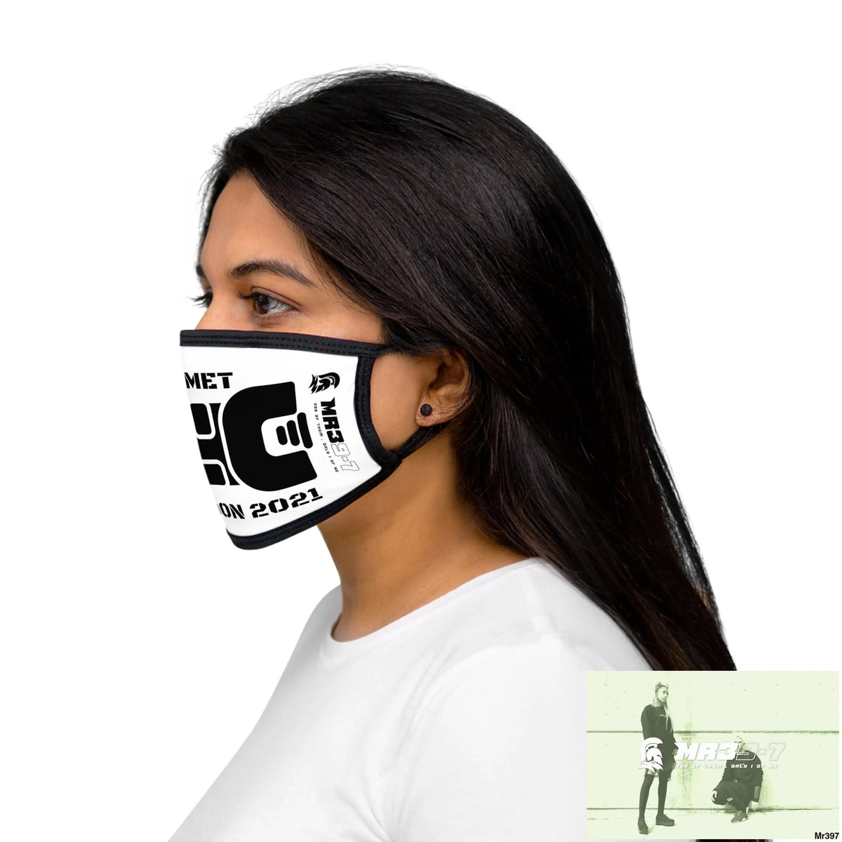 MR39 tasered by the met 2021 Mixed-Fabric Face Mask One size Accessories