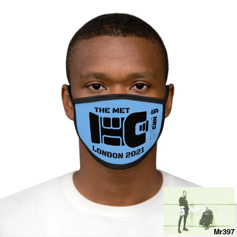 MR39 tasered by the Met 2021 Mixed-Fabric Face Mask One size Accessories
