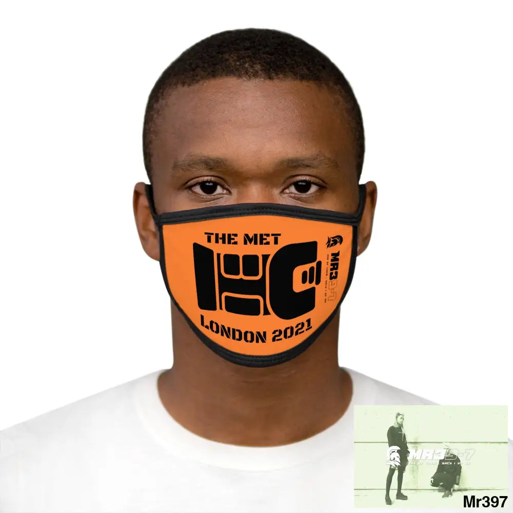 MR39 tasered by the Met 2021 Mixed-Fabric Face Mask One size Accessories