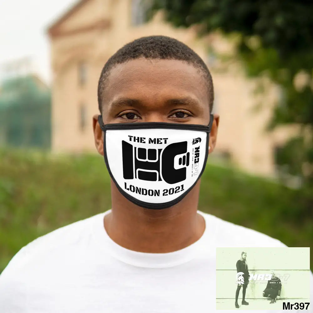 MR39 tasered by the met 2021 Mixed-Fabric Face Mask One size Accessories