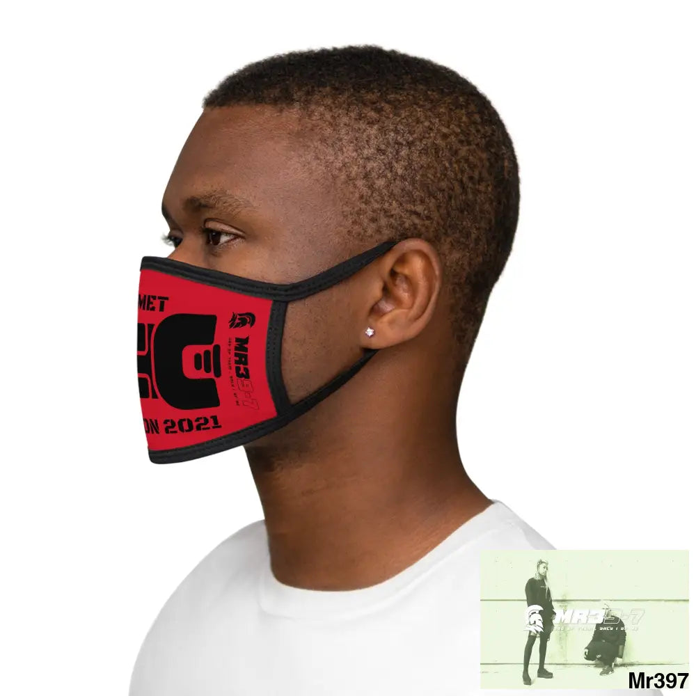MR39 tasered by the met 2021 Mixed-Fabric Face Mask One size Accessories