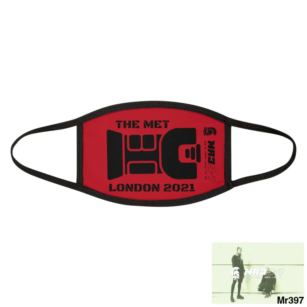 MR39 tasered by the met 2021 Mixed-Fabric Face Mask One size Accessories