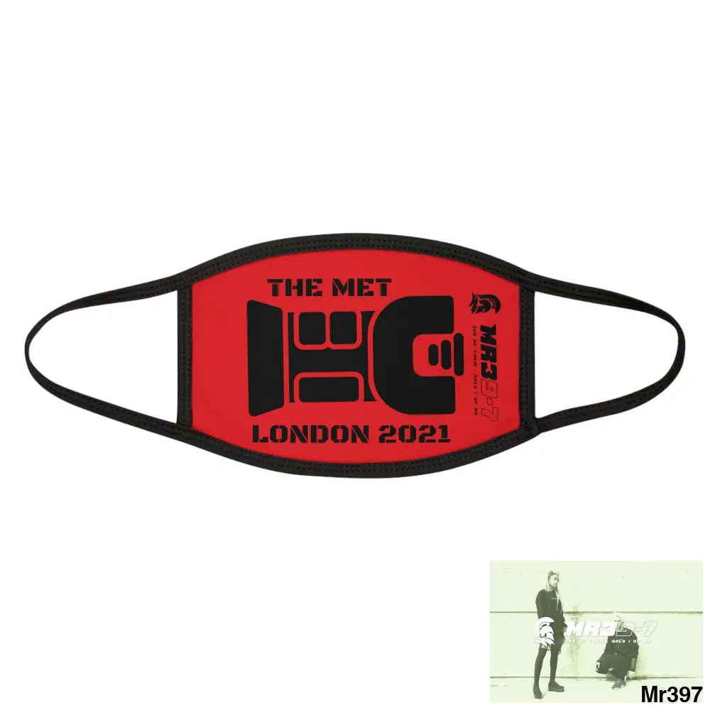 MR39 tasered by the met 2021 Mixed-Fabric Face Mask One size Accessories