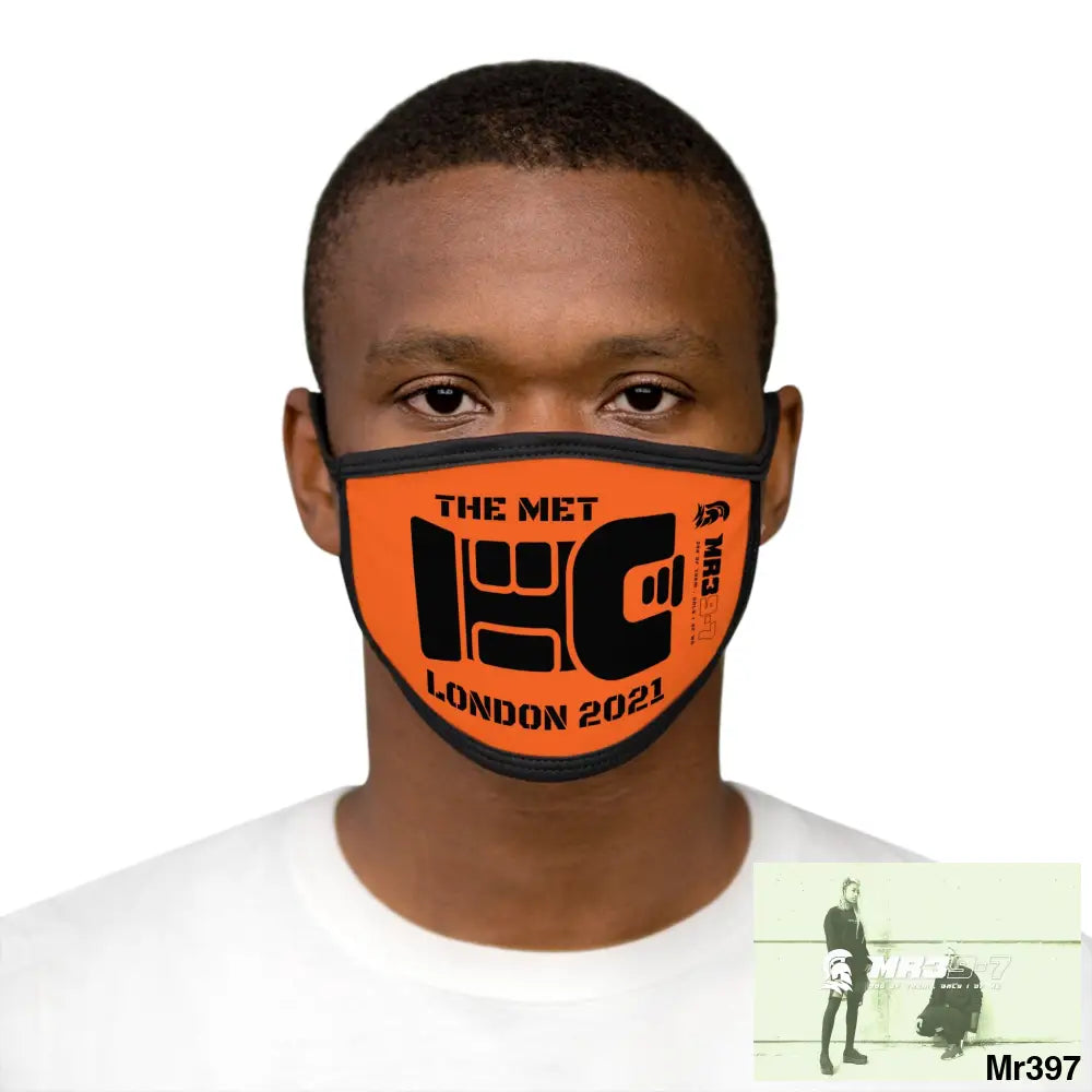 MR39 tasered by the Met 2021 Mixed-Fabric Face Mask One size Accessories