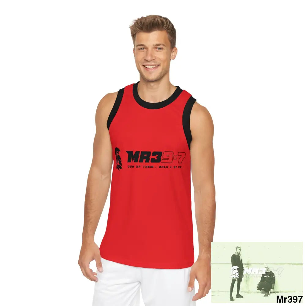 Mr39 Unisex Basketball Jersey (AOP) XS / Black rib All Over Prints