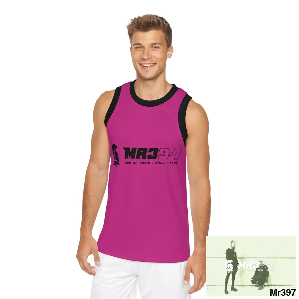 Mr39 Unisex Basketball Jersey (AOP) XS / Black rib All Over Prints