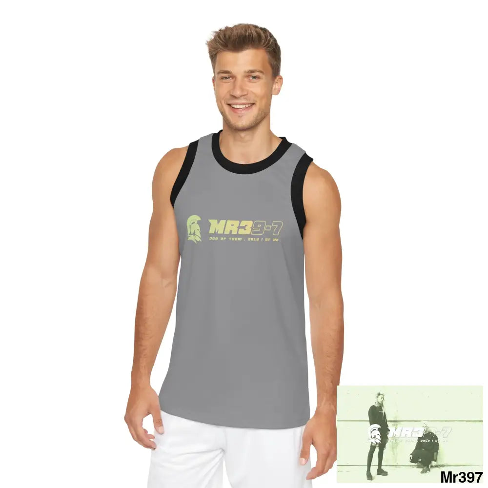 Mr39 Unisex Basketball Jersey (AOP) XS / Black rib All Over Prints