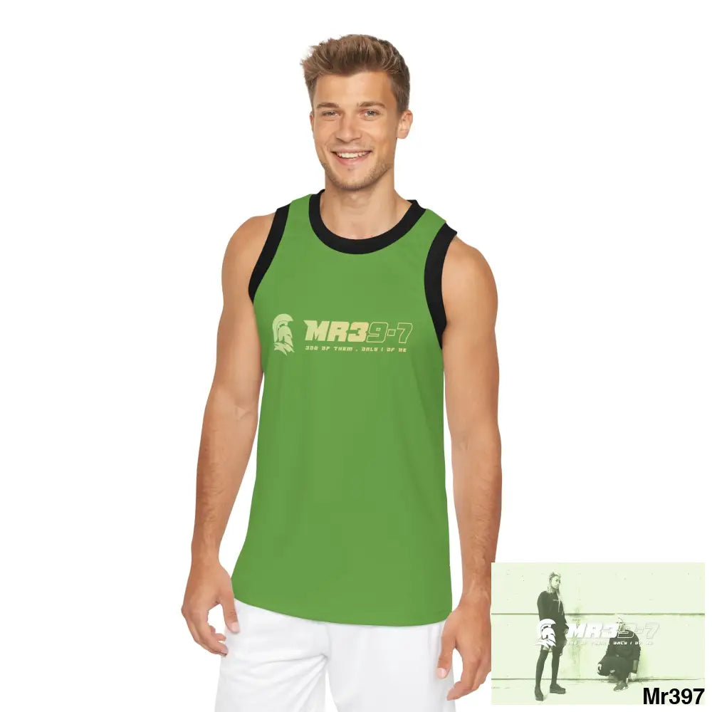 Mr39 Unisex Basketball Jersey (AOP) XS / Black rib All Over Prints