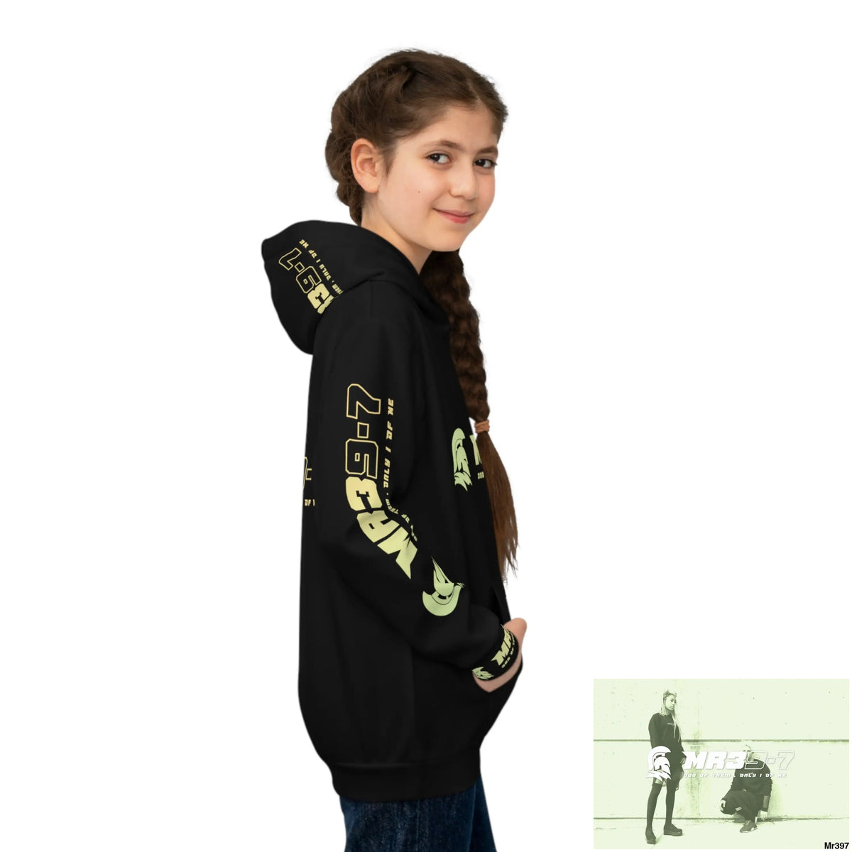 MR39 with Tactical inside hood A1 Who dares Wins Mentality -. Children’s Hoodie (AOP) All Over Prints