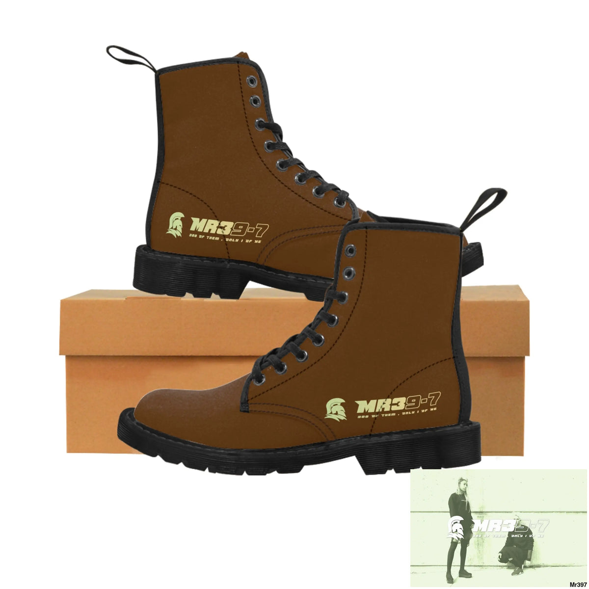 MR39S Brown Canvas Boots AOP US 7 / Black sole Shoes