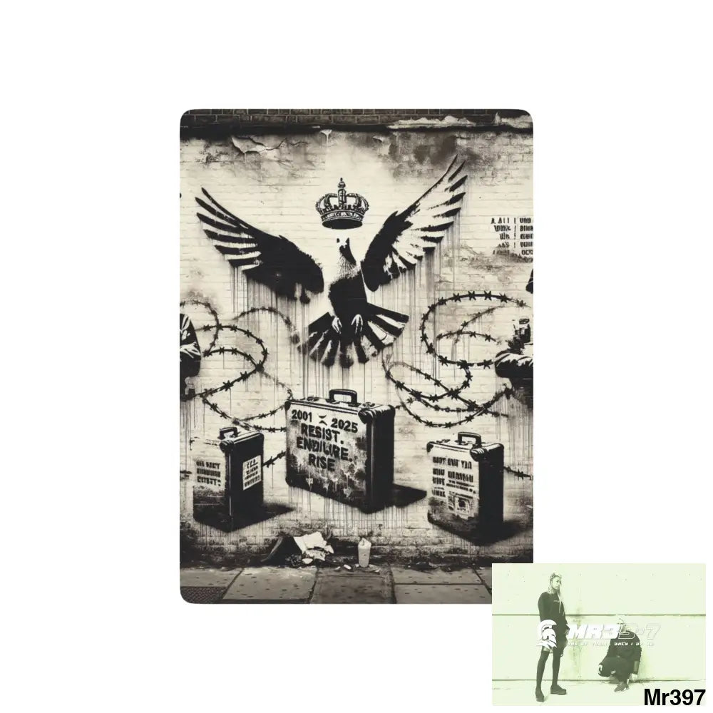 My Life My Deaths Their Plans Failed 2001-2025 Banksy Inspired My life My Deaths Fail no 5 Ltd Edition Custom Poker