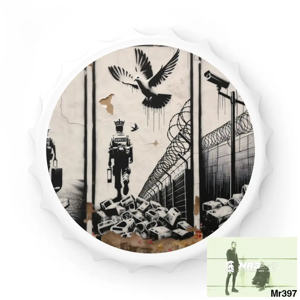 My life My Deaths Their plans failed 2001-2025 Banksy Inspired no 2 Magnetic Bottle Opener One size / White Accessories