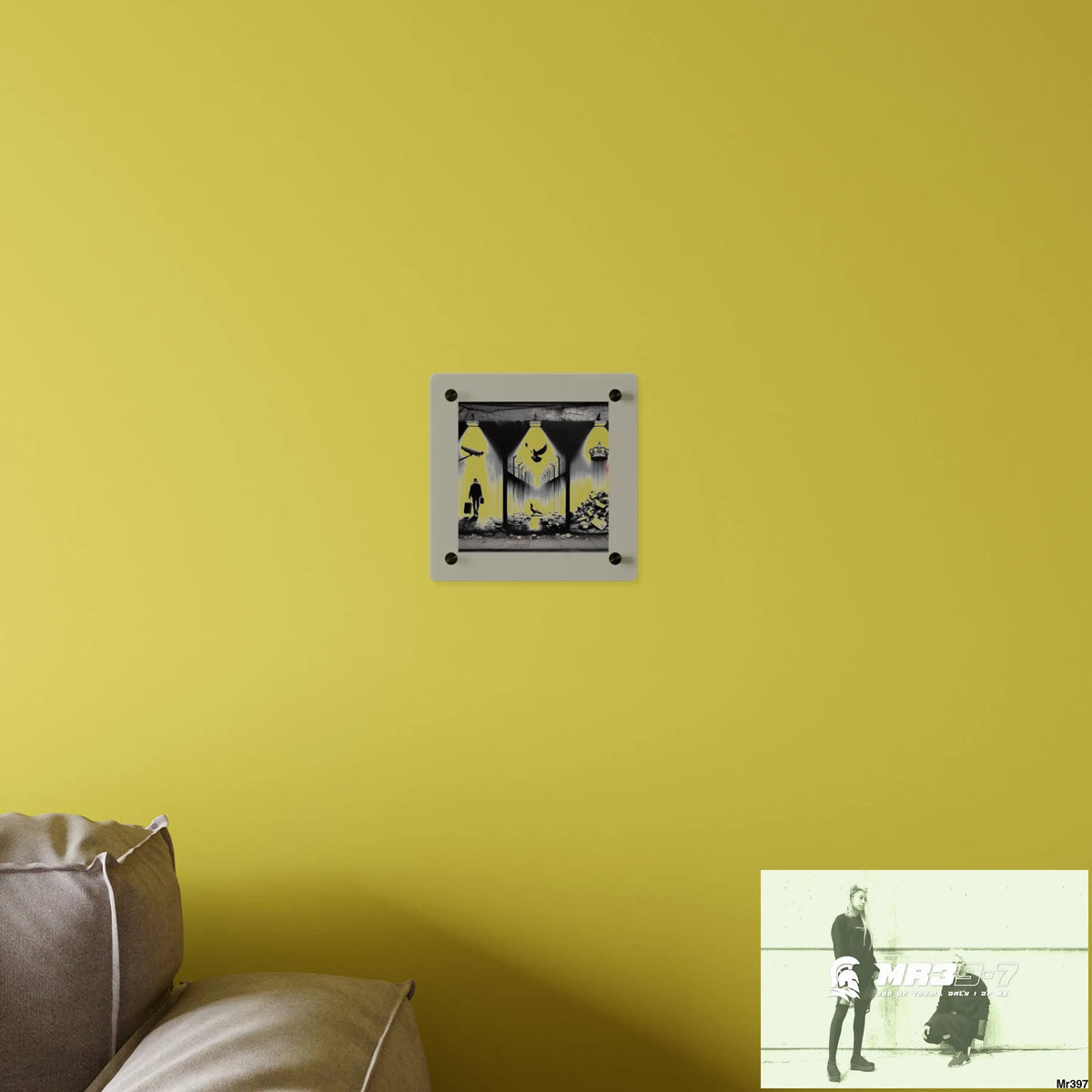 My life my deaths their plans failed 2001 to 2025 Ltd Edition no 15 Acrylic Wall Art Panels 8’’ x 8’’ / 0.25’’ Home