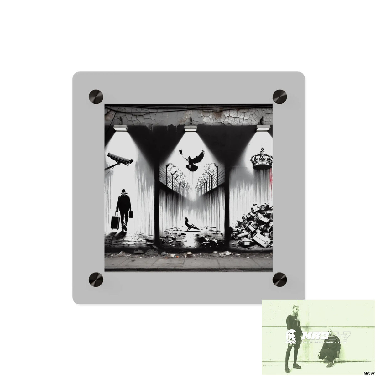 My life my deaths their plans failed 2001 to 2025 Ltd Edition no 15 Acrylic Wall Art Panels 8’’ x 8’’ / 0.25’’ Home