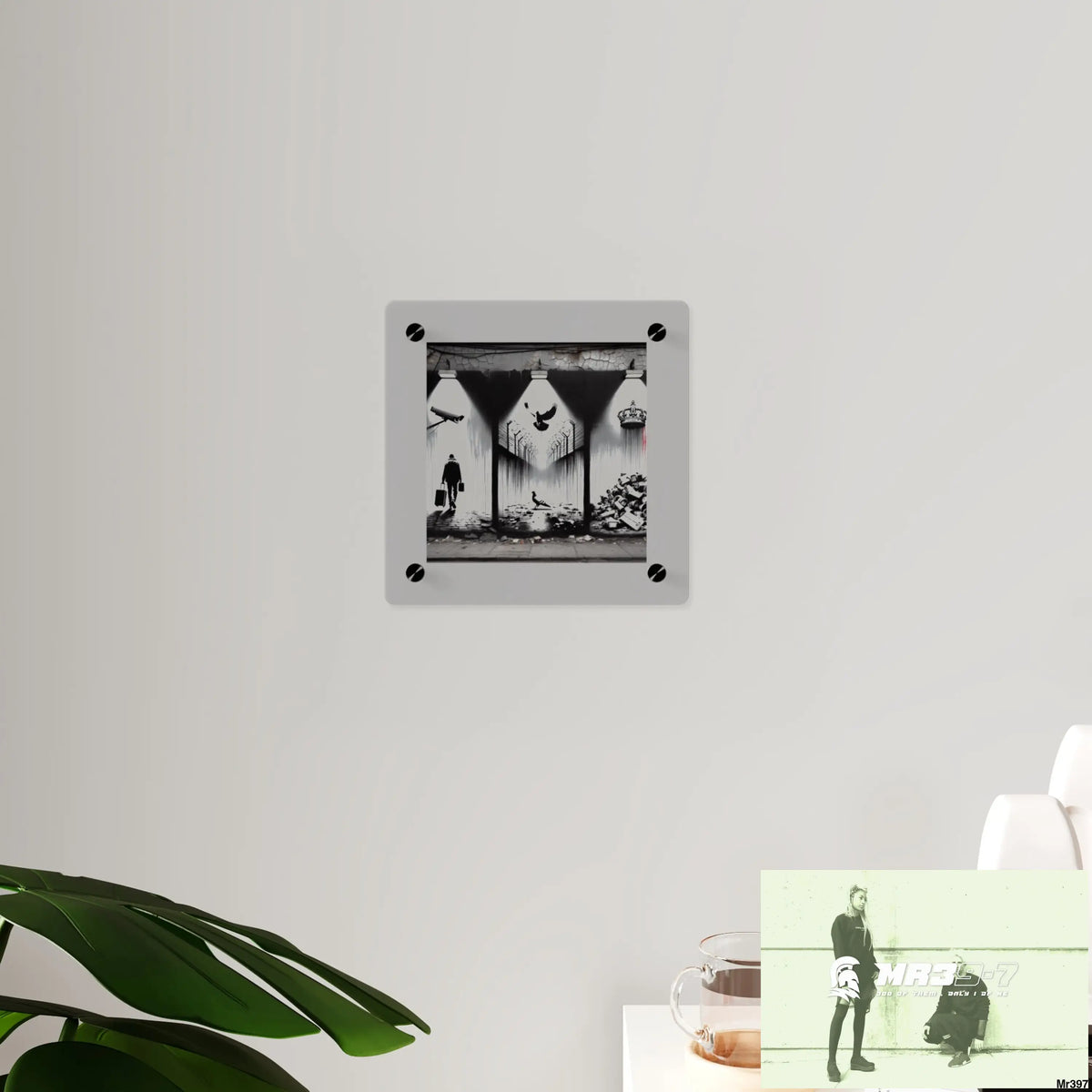My life my deaths their plans failed 2001 to 2025 Ltd Edition no 15 Acrylic Wall Art Panels 8’’ x 8’’ / 0.25’’ Home