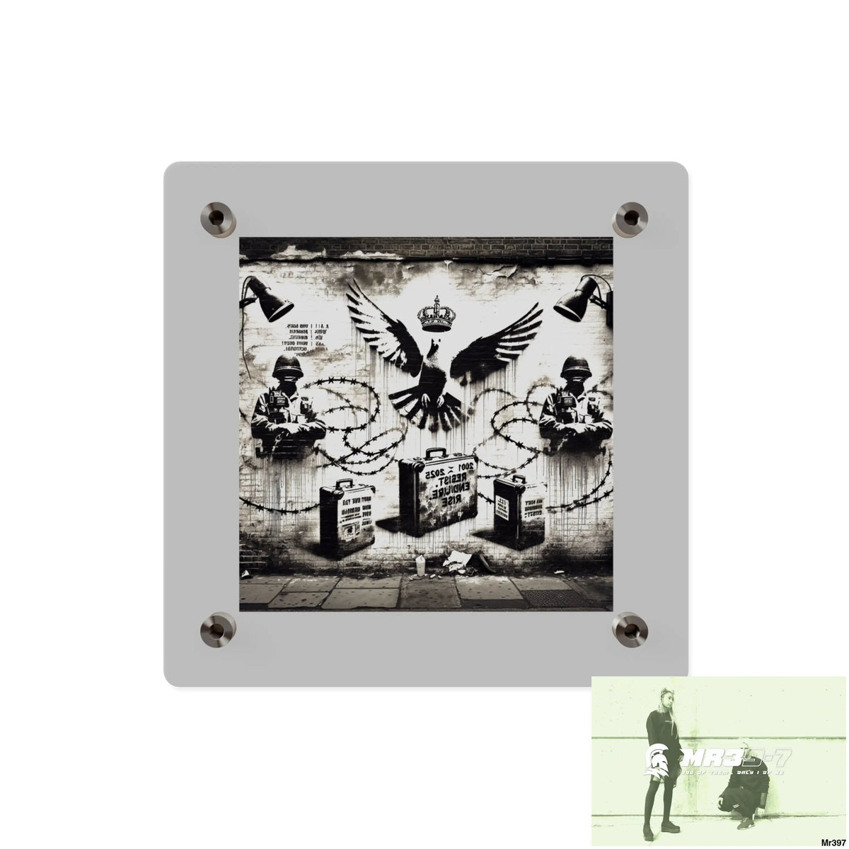 My life my deaths their plans failed 2001 to 2025 Ltd Edition no 18 Acrylic Wall Art Panels 8’’ x 8’’ / 0.25’’ Home