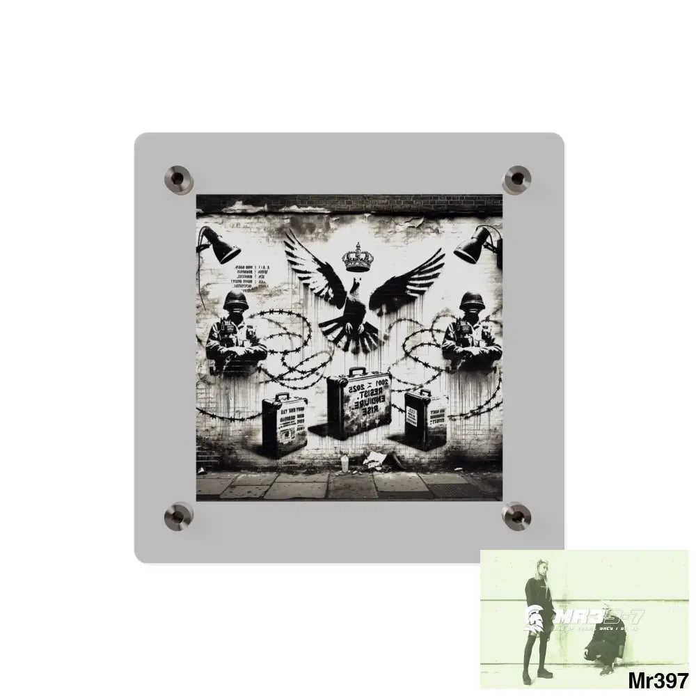 My life my deaths their plans failed 2001 to 2025 Ltd Edition no 18 Acrylic Wall Art Panels 8’’ x 8’’ / 0.25’’ Home