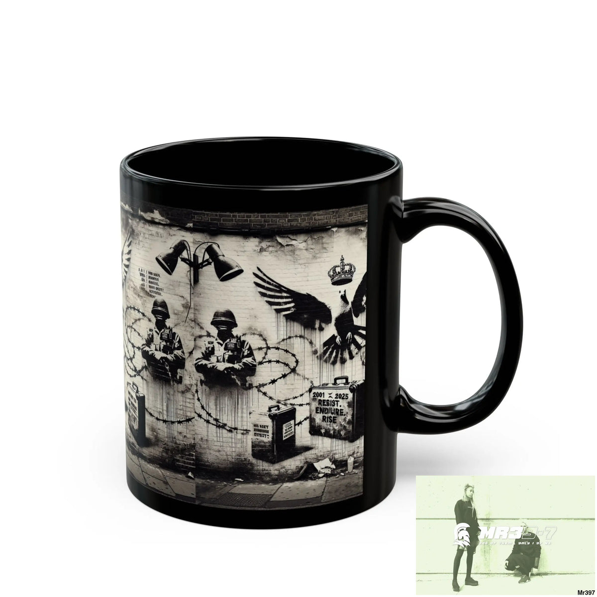 MY LIFE MY DEATHS THEIR PLANS FAILED 2001 TO 2025 LTD EDITION NO 4 11oz Tactical GB / Black Mug 11oz Mug
