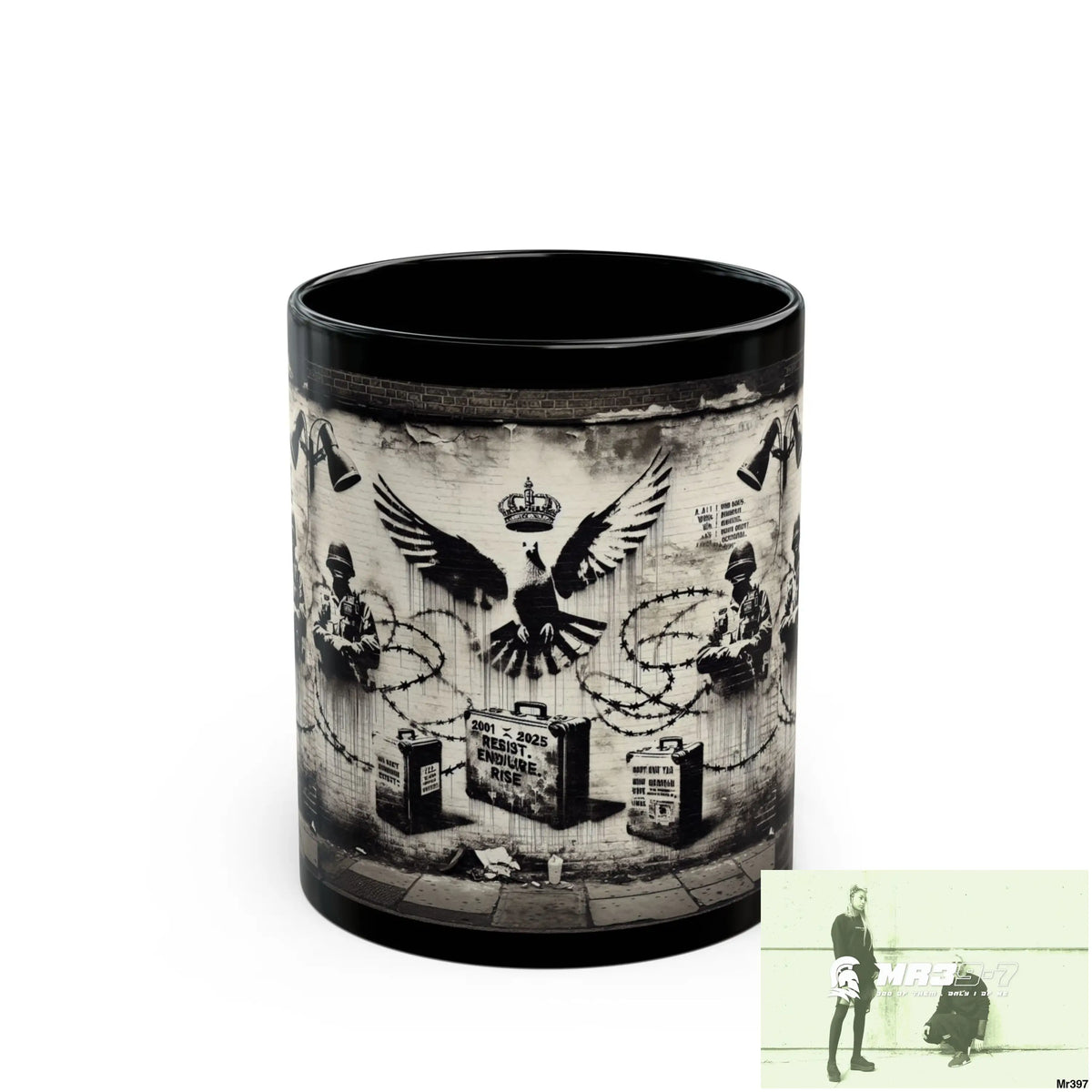MY LIFE MY DEATHS THEIR PLANS FAILED 2001 TO 2025 LTD EDITION NO 4 11oz Tactical GB / Black Mug 11oz Mug