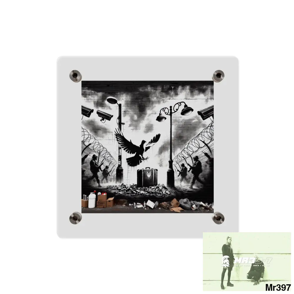 My life my deaths their plans failed 2001 to 2025 Ltd Edition no4 Acrylic Wall Art Panels 8’’ x 8’’ / 0.25’’ Home Decor