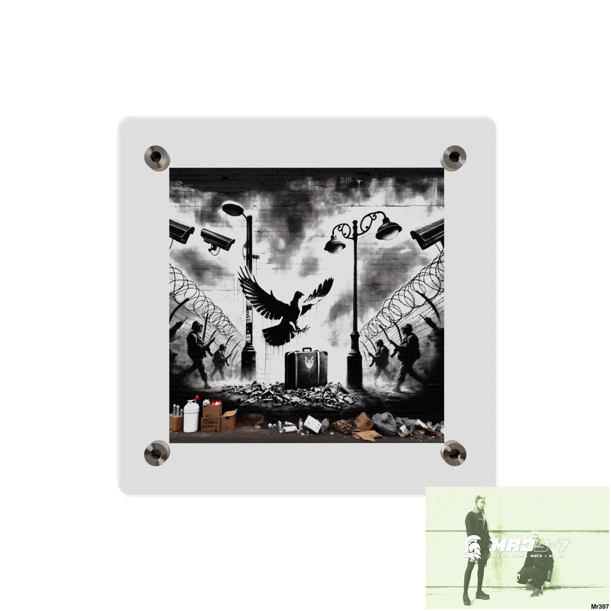My life my deaths their plans failed 2001 to 2025 Ltd Edition no4 Acrylic Wall Art Panels 8’’ x 8’’ / 0.25’’ Home Decor