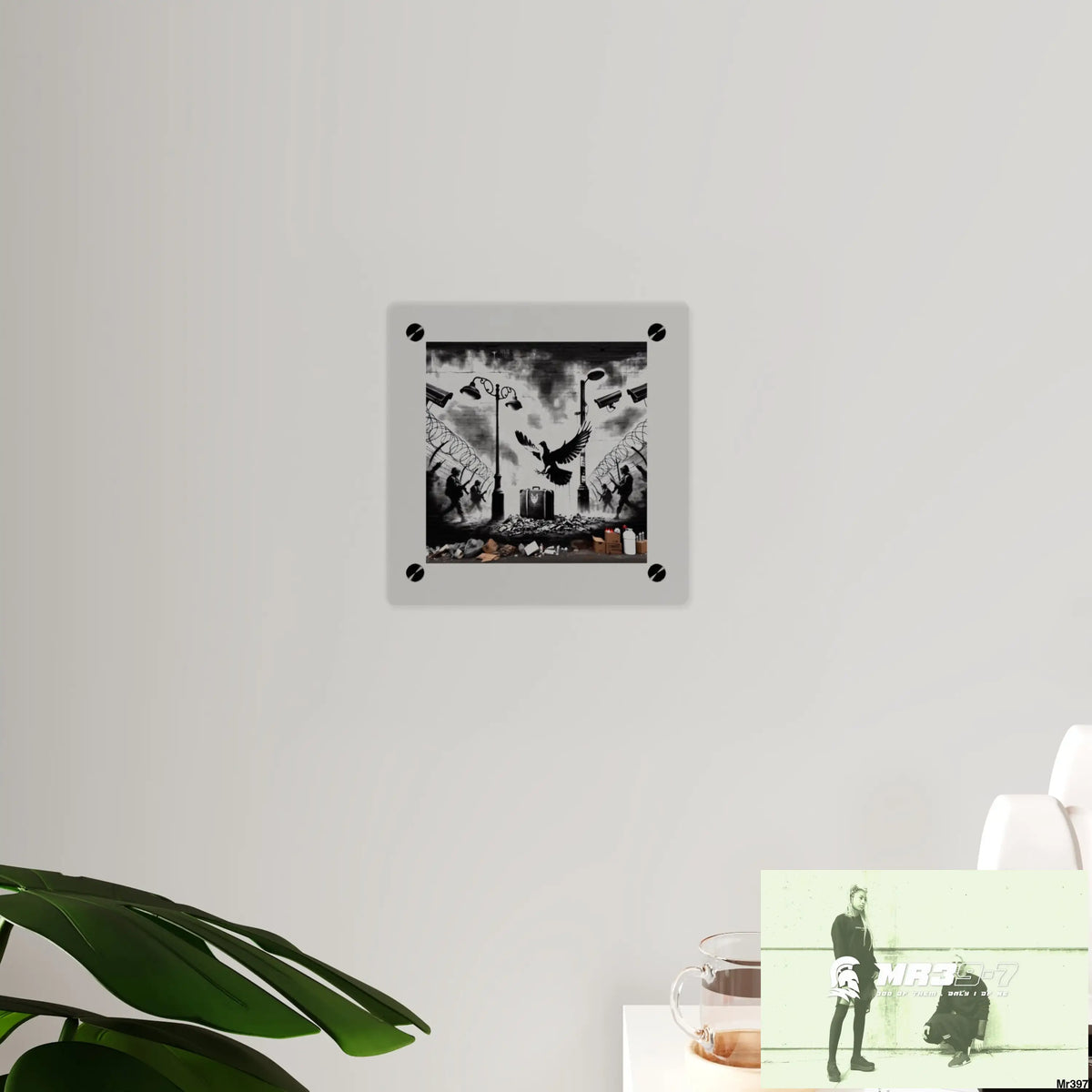 My life my deaths their plans failed 2001 to 2025 Ltd Edition no4 Acrylic Wall Art Panels 8’’ x 8’’ / 0.25’’ Home Decor