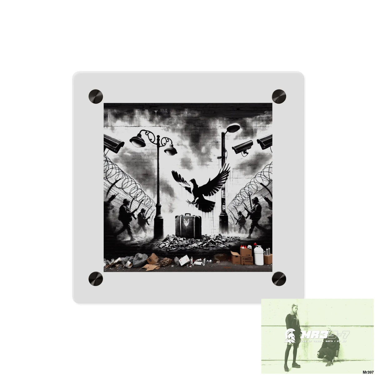 My life my deaths their plans failed 2001 to 2025 Ltd Edition no4 Acrylic Wall Art Panels 8’’ x 8’’ / 0.25’’ Home Decor