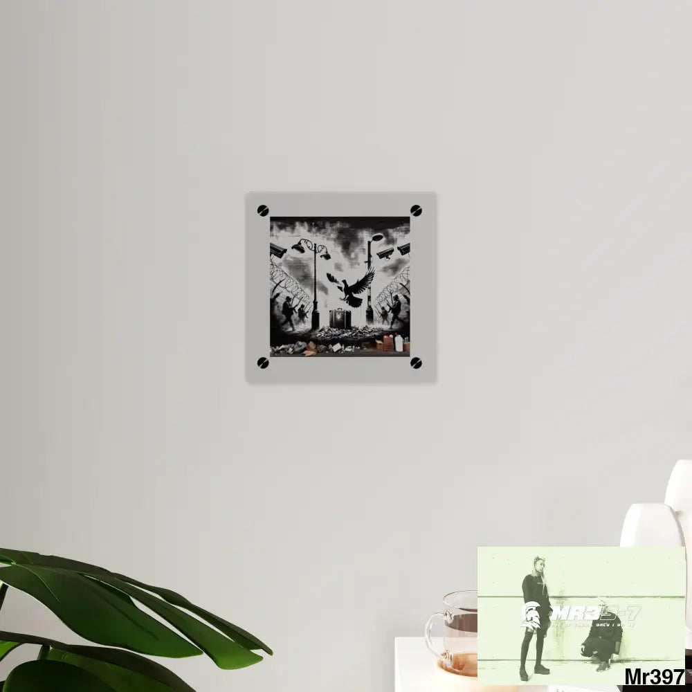 My life my deaths their plans failed 2001 to 2025 Ltd Edition no4 Acrylic Wall Art Panels 8’’ x 8’’ / 0.25’’ Home Decor