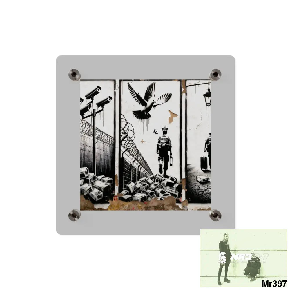 My life my deaths their plans failed 2001 to 2025 Ltd Edition no9 Acrylic Wall Art Panels 8’’ x 8’’ / 0.25’’ Home Decor