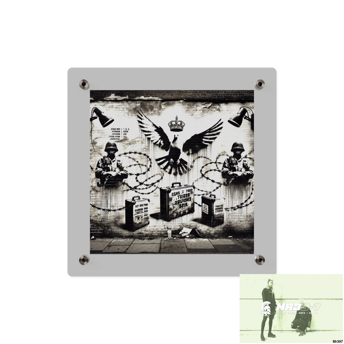 My life my deaths their plans failed 2001 to 2025 no 16 Ltd Edition Acrylic Wall Art Panels 11’’ x 11’’ / 0.25’’ Home