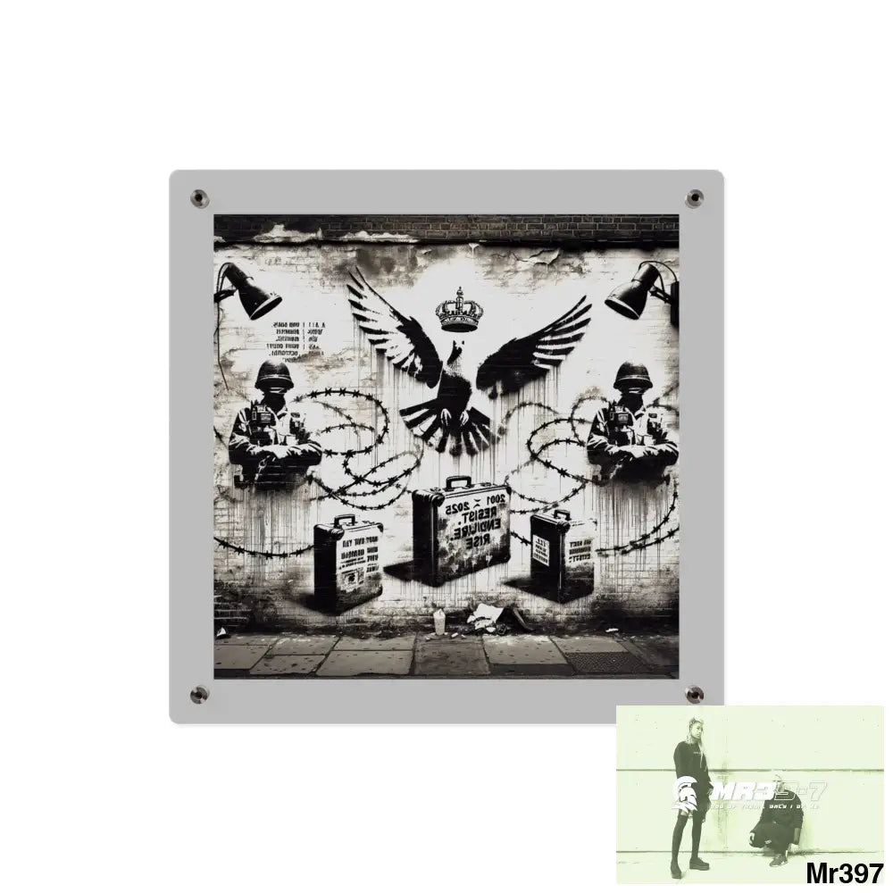 My life my deaths their plans failed 2001 to 2025 no 17 Ltd Edition Acrylic Wall Art Panels 16″ x 16″ / 0.25’’ Home