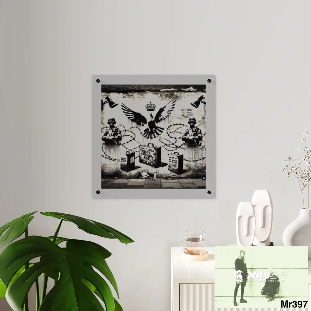 My life my deaths their plans failed 2001 to 2025 no 17 Ltd Edition Acrylic Wall Art Panels 16″ x 16″ / 0.25’’ Home