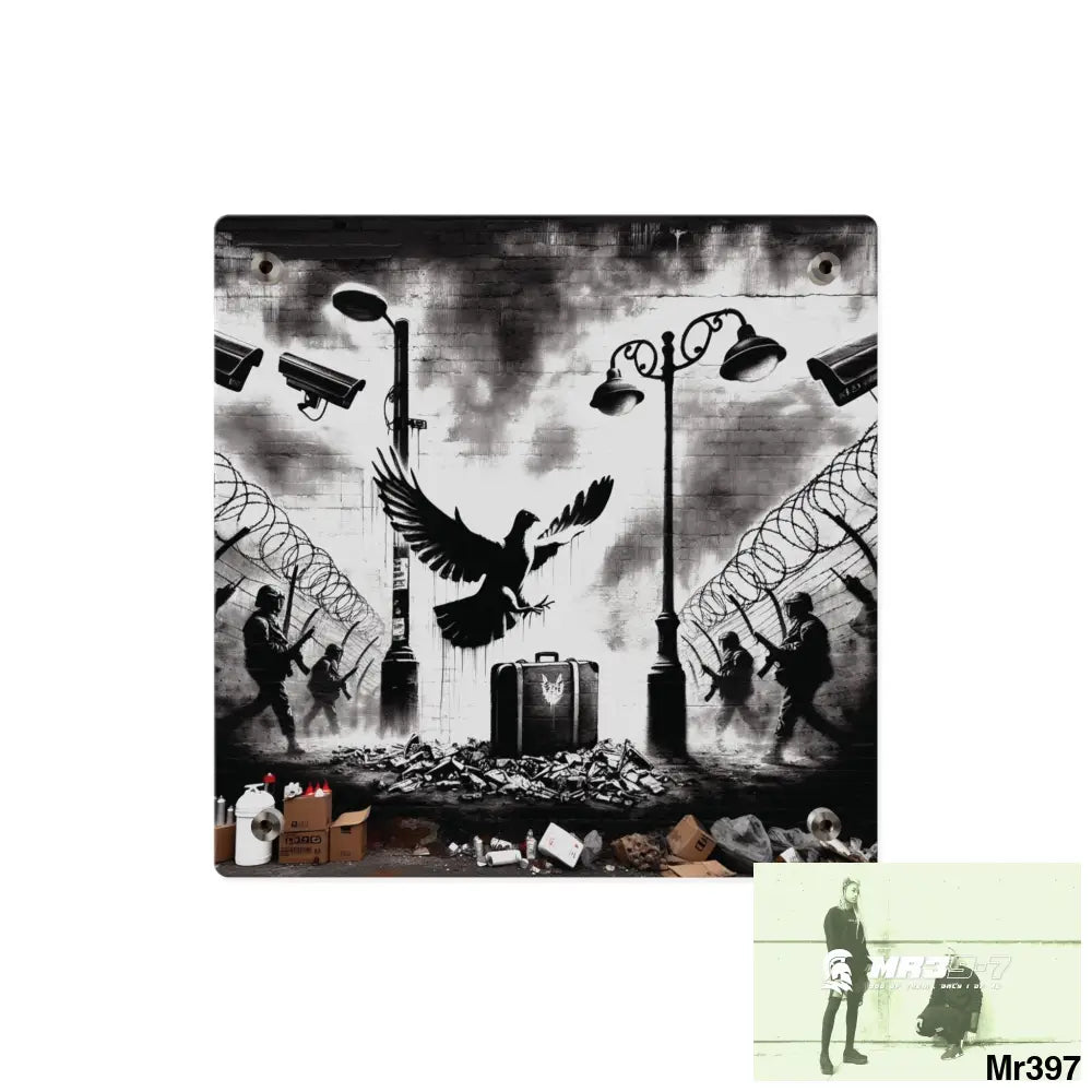 My life my deaths their plans failed 2001 to 2025 no 5 Ltd Edition Acrylic Wall Art Panels 11’’ x 11’’ / 0.25’’ Home