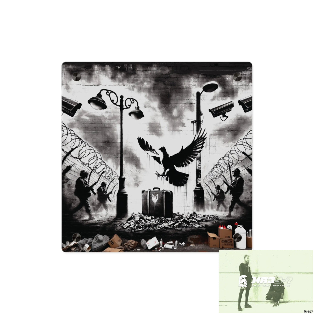 My life my deaths their plans failed 2001 to 2025 no 5 Ltd Edition Acrylic Wall Art Panels 11’’ x 11’’ / 0.25’’ Home