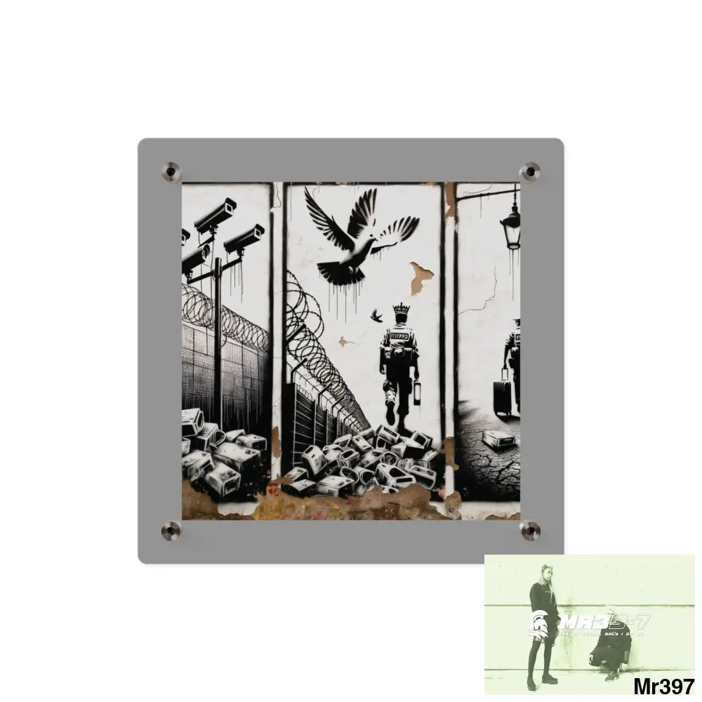 My life my deaths their plans failed 2001 to 2025 no 5 Ltd Edition Acrylic Wall Art Panels 11’’ x 11’’ / 0.25’’ Home