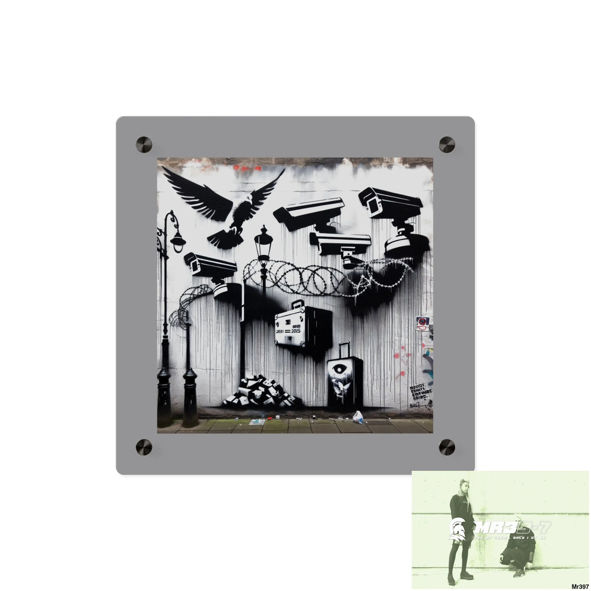 My life my deaths their plans failed 2001 to 2025 no 9 Ltd Edition Acrylic Wall Art Panels 11’’ x 11’’ / 0.25’’ Home
