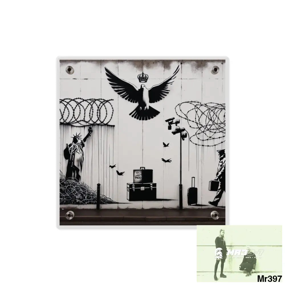 My life my deaths their plans failed 2001 to 2025 size 2 Ltd Edition Acrylic Wall Art Panels 11’’ x 11’’ / 0.25’’ Home