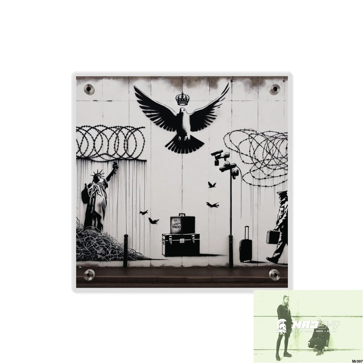 My life my deaths their plans failed 2001 to 2025 size 2 Ltd Edition Acrylic Wall Art Panels 11’’ x 11’’ / 0.25’’ Home