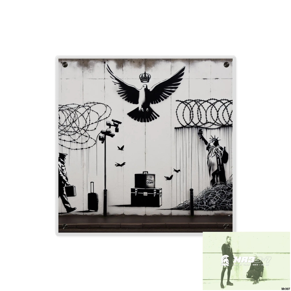 My life my deaths their plans failed 2001 to 2025 size 3 Ltd Edition Acrylic Wall Art Panels 16″ x 16″ / 0.25’’ Home
