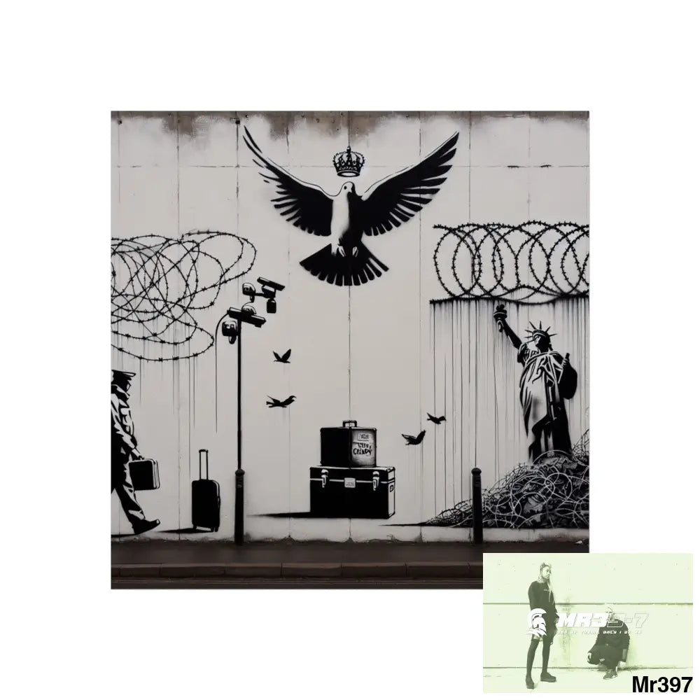 My Life My Deaths Their Plans Failed Banksy inspired Fine Art Posters 24″ x 24″ / Matte Poster