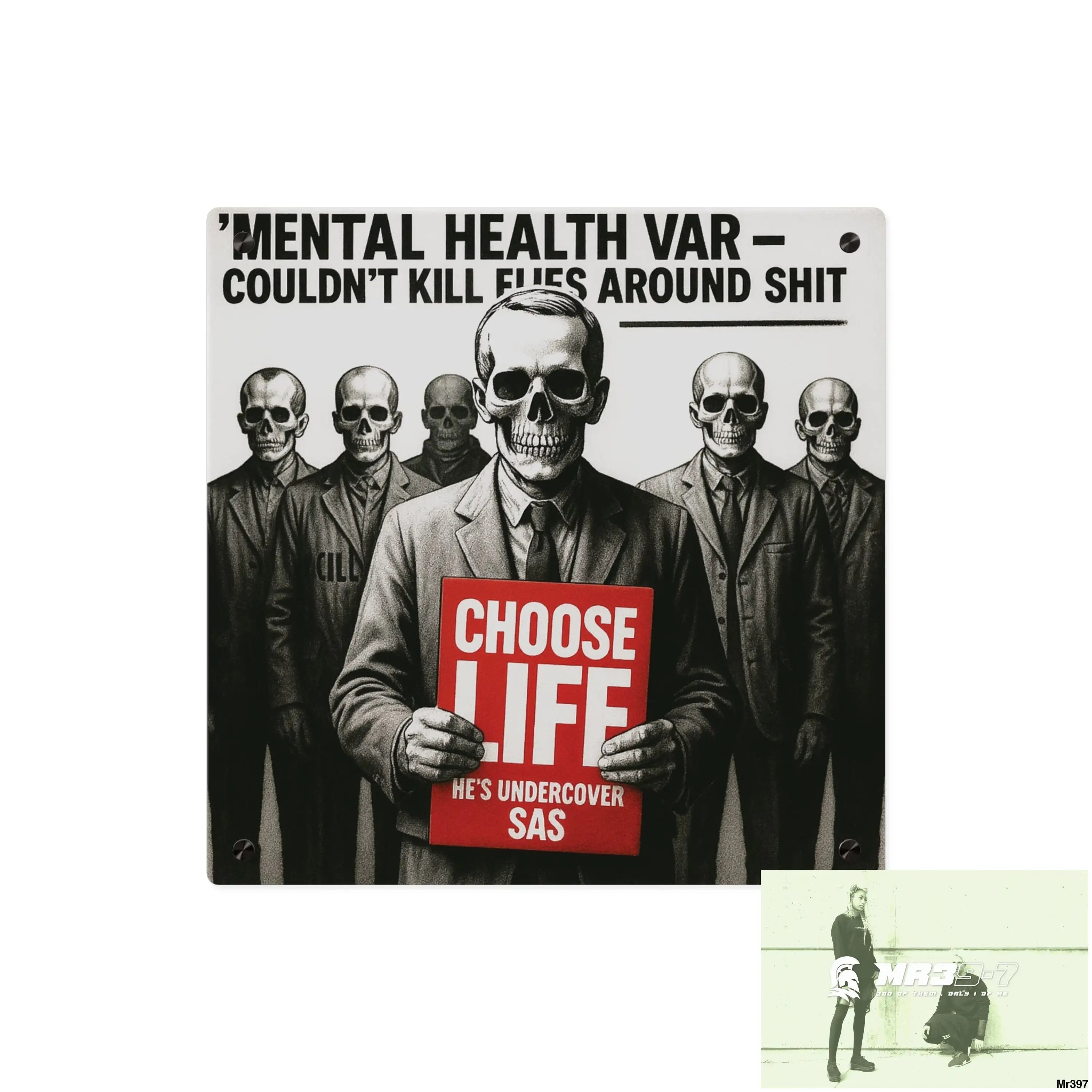 MY LIFE MY DEATHS THEIR PLANS FAILED Inside a Mental Health VAR (2012–2025) Limited Edition Acrylic Wall Art