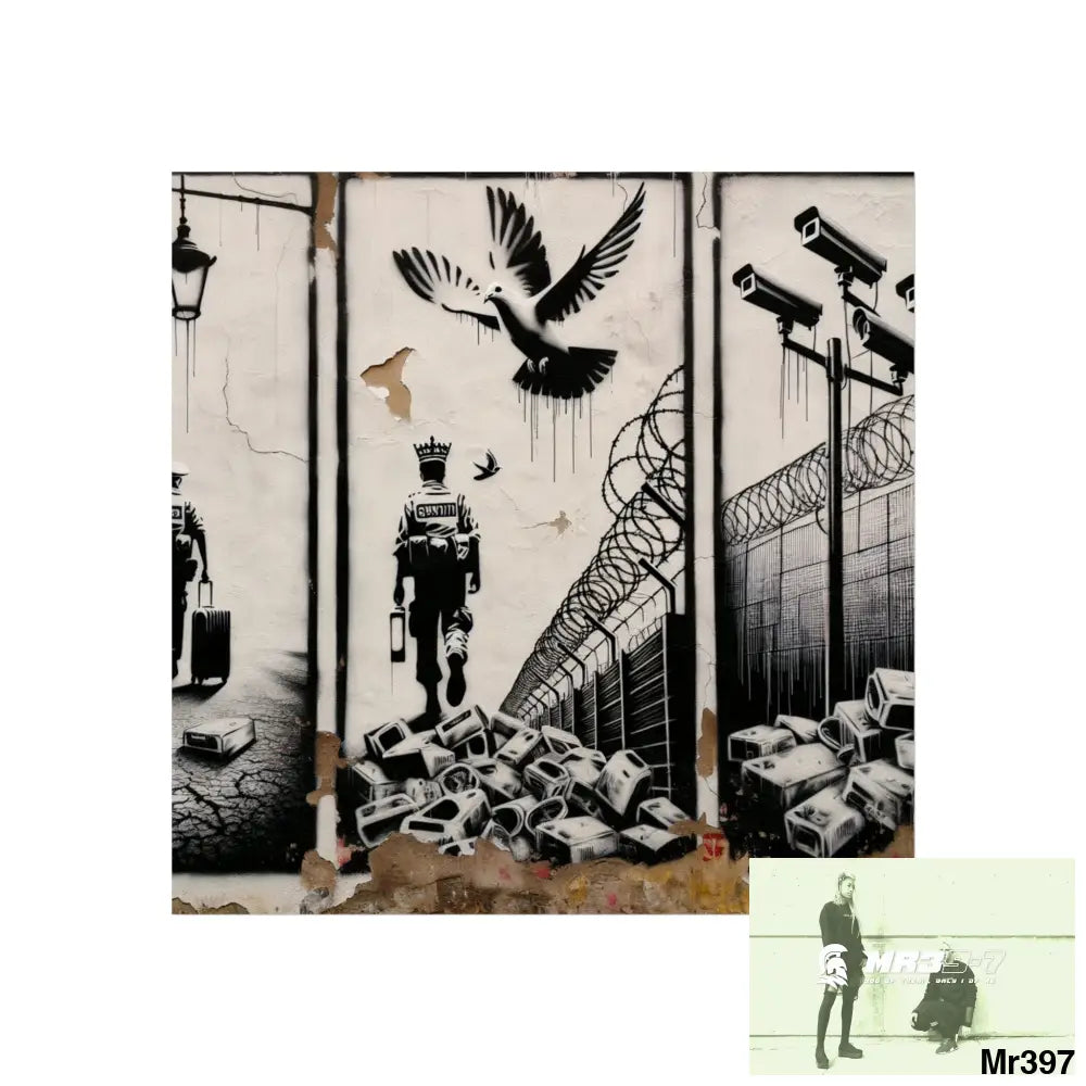 My Life My Deaths Their Plans Failed NO 2 2001-2025 Banksy inspired Fine Art Posters 16″ x 16″ / Matte Poster