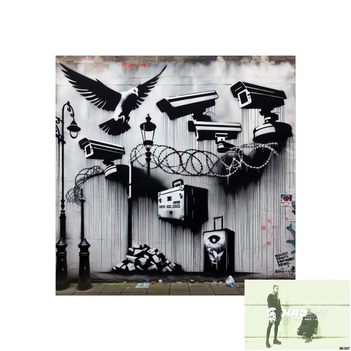 My Life My Deaths Their Plans Failed NO 4 2001-2025 Banksy inspired Fine Art Posters 24″ x 24″ / Matte Poster