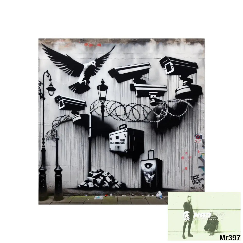 My Life My Deaths Their Plans Failed NO 4 2001-2025 Banksy inspired Fine Art Posters 30″ x 30″ / Matte Poster