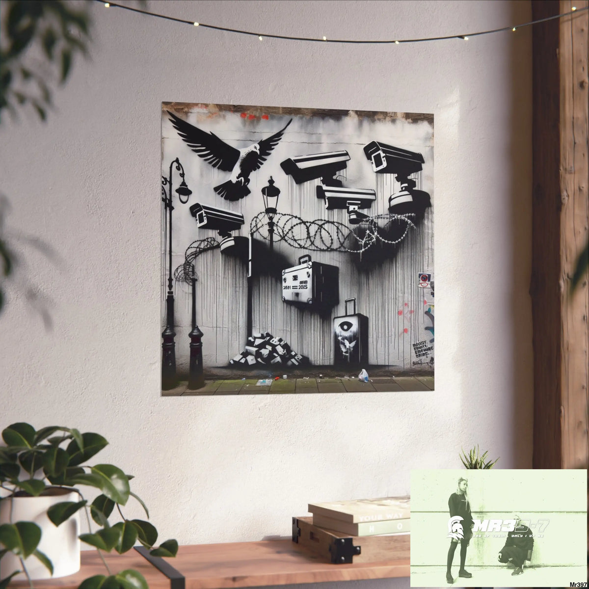My Life My Deaths Their Plans Failed NO 4 2001-2025 Banksy inspired Fine Art Posters Poster