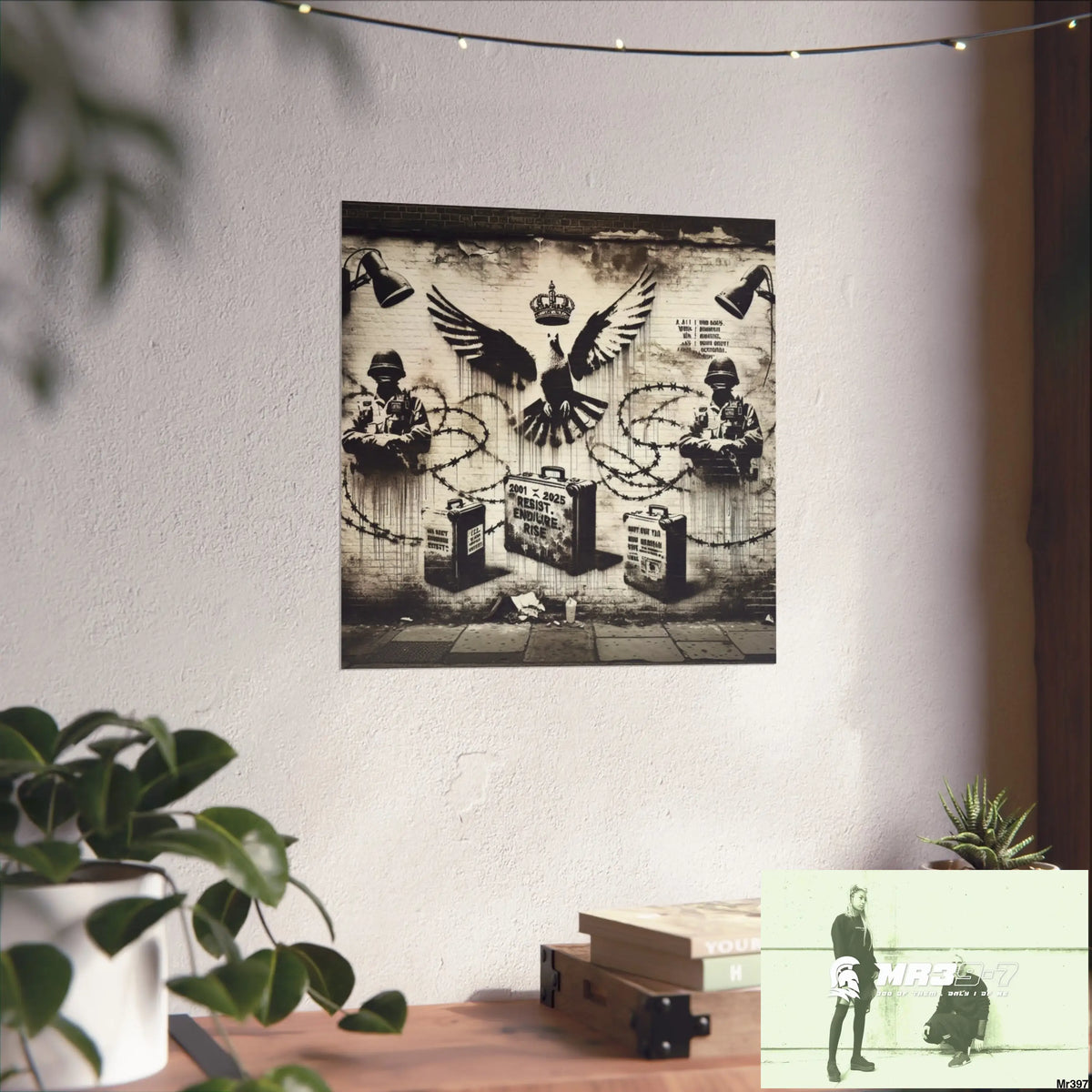 My Life My Deaths Their Plans Failed NO 5 2001-2025 Banksy inspired Fine Art Posters Poster