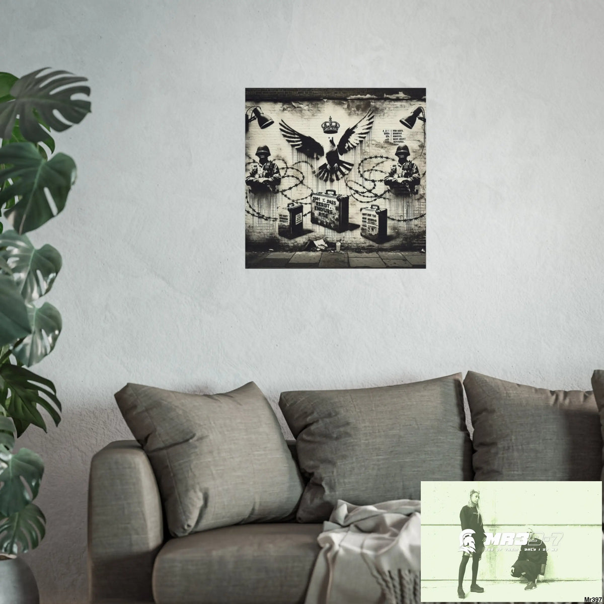 My Life My Deaths Their Plans Failed NO 5 2001-2025 Banksy inspired Fine Art Posters Poster