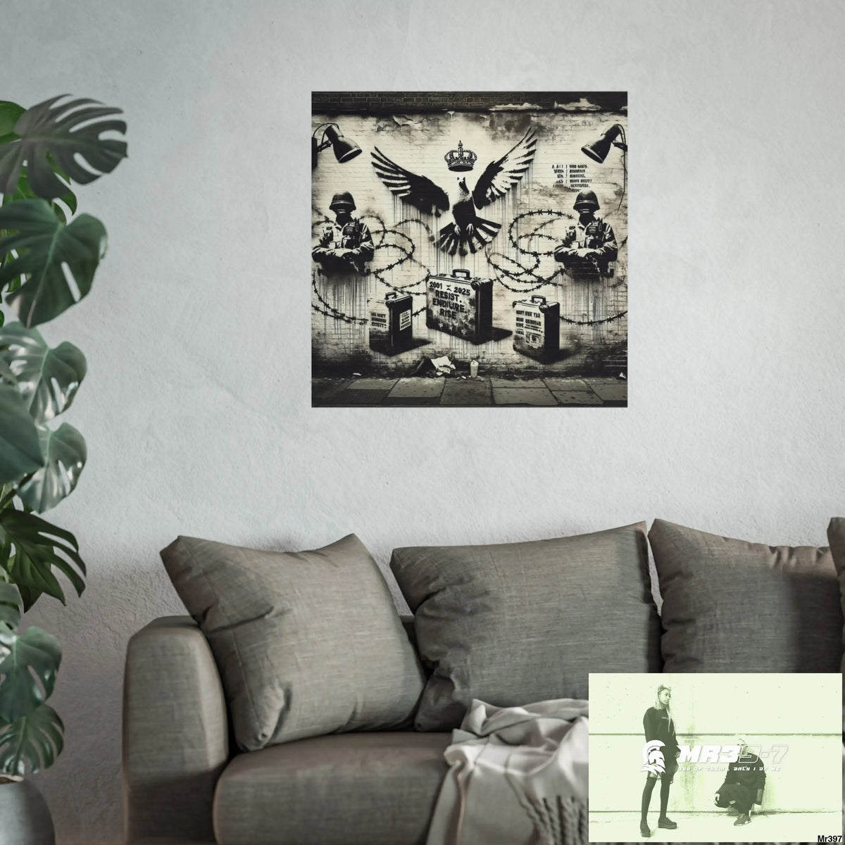 My Life My Deaths Their Plans Failed NO 5 2001-2025 Banksy inspired Fine Art Posters Poster