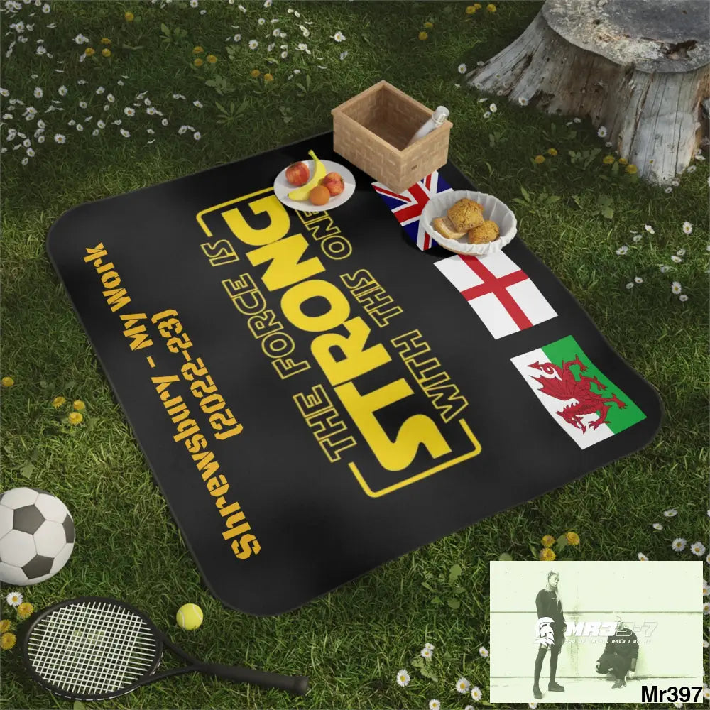 My work Shrewsbury Star Wars Mash up Picnic Blanket 61’’ × 51’’ Home Decor