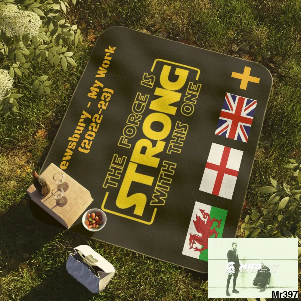 My work Shrewsbury Star Wars Mash up Picnic Blanket 61’’ × 51’’ Home Decor